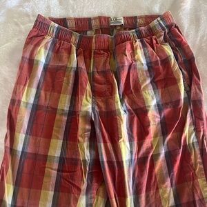 L.L. Bean Plaid Pjs - Red and Yellow